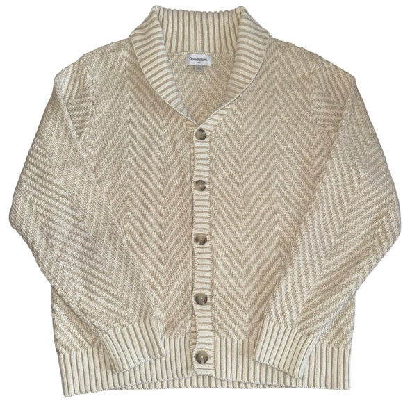 Goodfellow & Co Other - Goodfellow Shawl Cardigan Sweater Mens Large Cream Chunky Knit Button NWOT